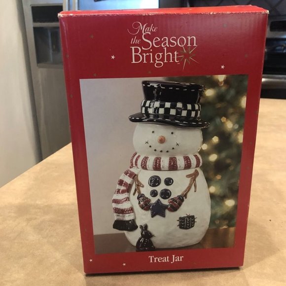 Snowman treat jar - Picture 1 of 1